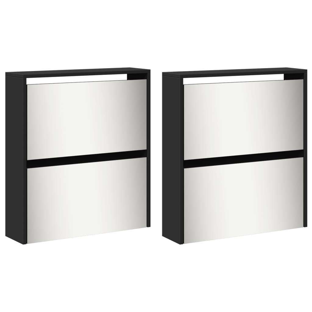 Shoe Cabinet Natural Solid Pine & Glass Tall 4 Drop-Down Drawers