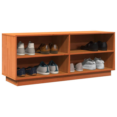 Tone Shoe Bench Grained Old Walnut 4 Open Compartments