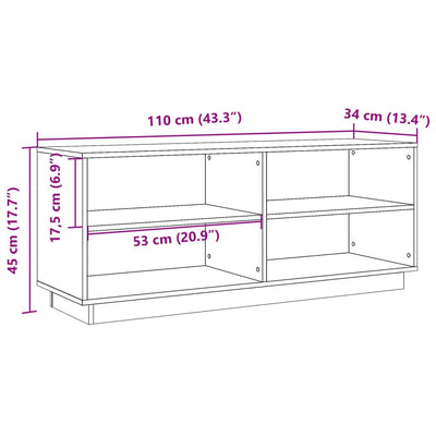 Tone Shoe Bench Grained Old Walnut 4 Open Compartments