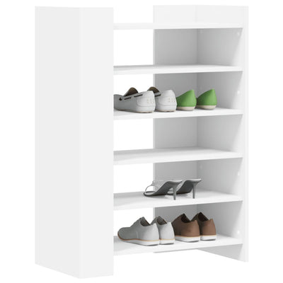 Tone Shoe Rack Grained Old Walnut 5 Open Compartments