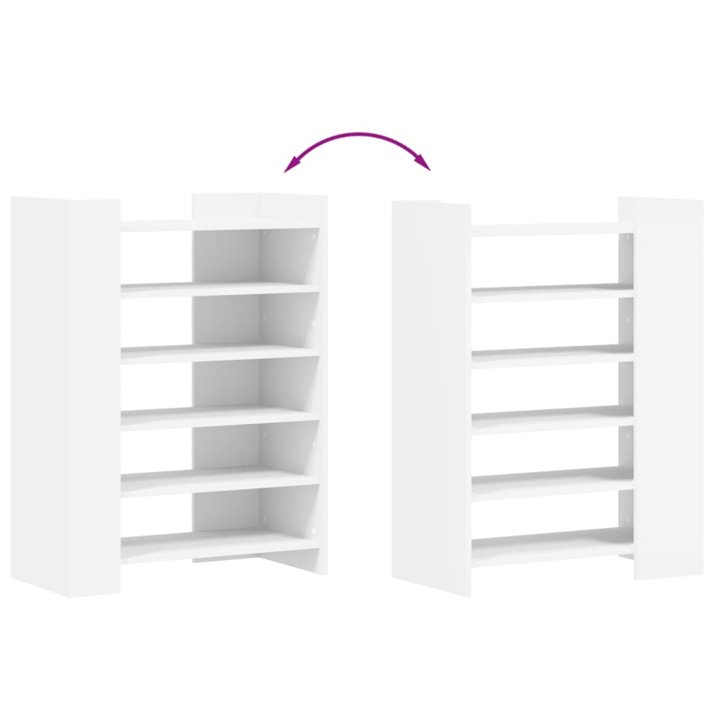 Tone Shoe Rack Grained Old Walnut 5 Open Compartments