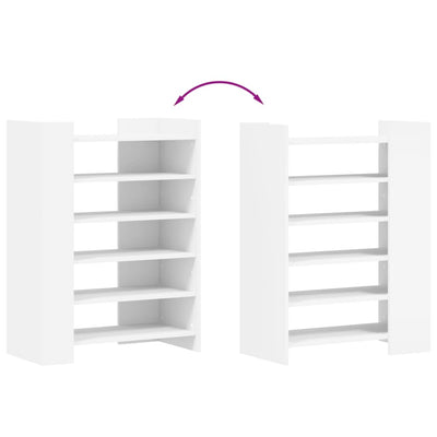 Tone Shoe Rack Grained Old Walnut 5 Open Compartments