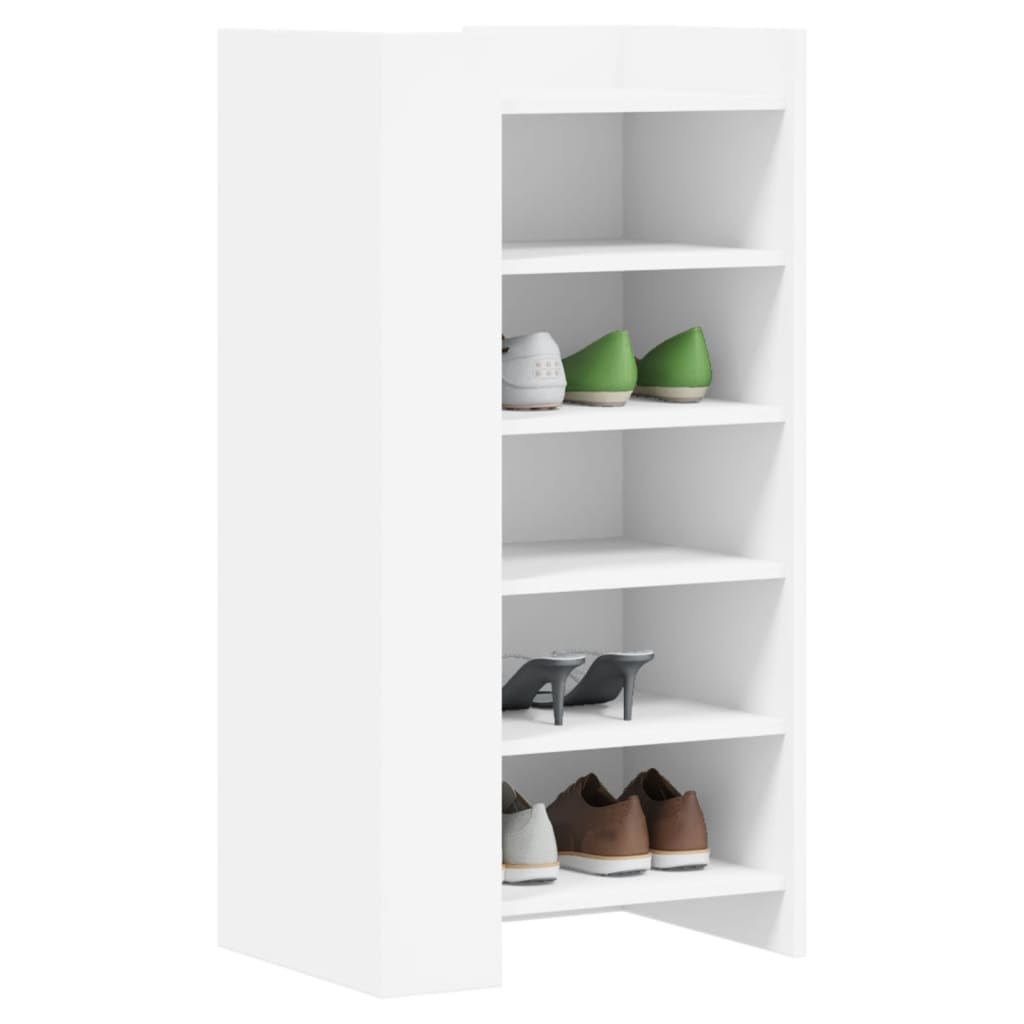 Shoe Cabinet Old, Hand-Finished Wood Tall 5 Drawers
