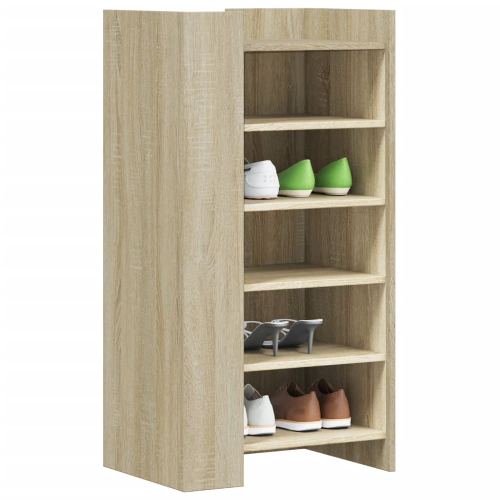 Shoe Cabinet Old, Hand-Finished Wood Tall 5 Drawers