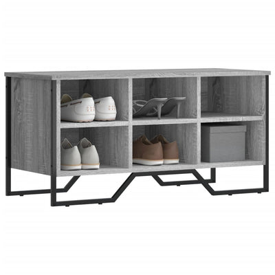 Shoe Bench Old, Hand-Finished Wood Wide & Deep 6 Compartments
