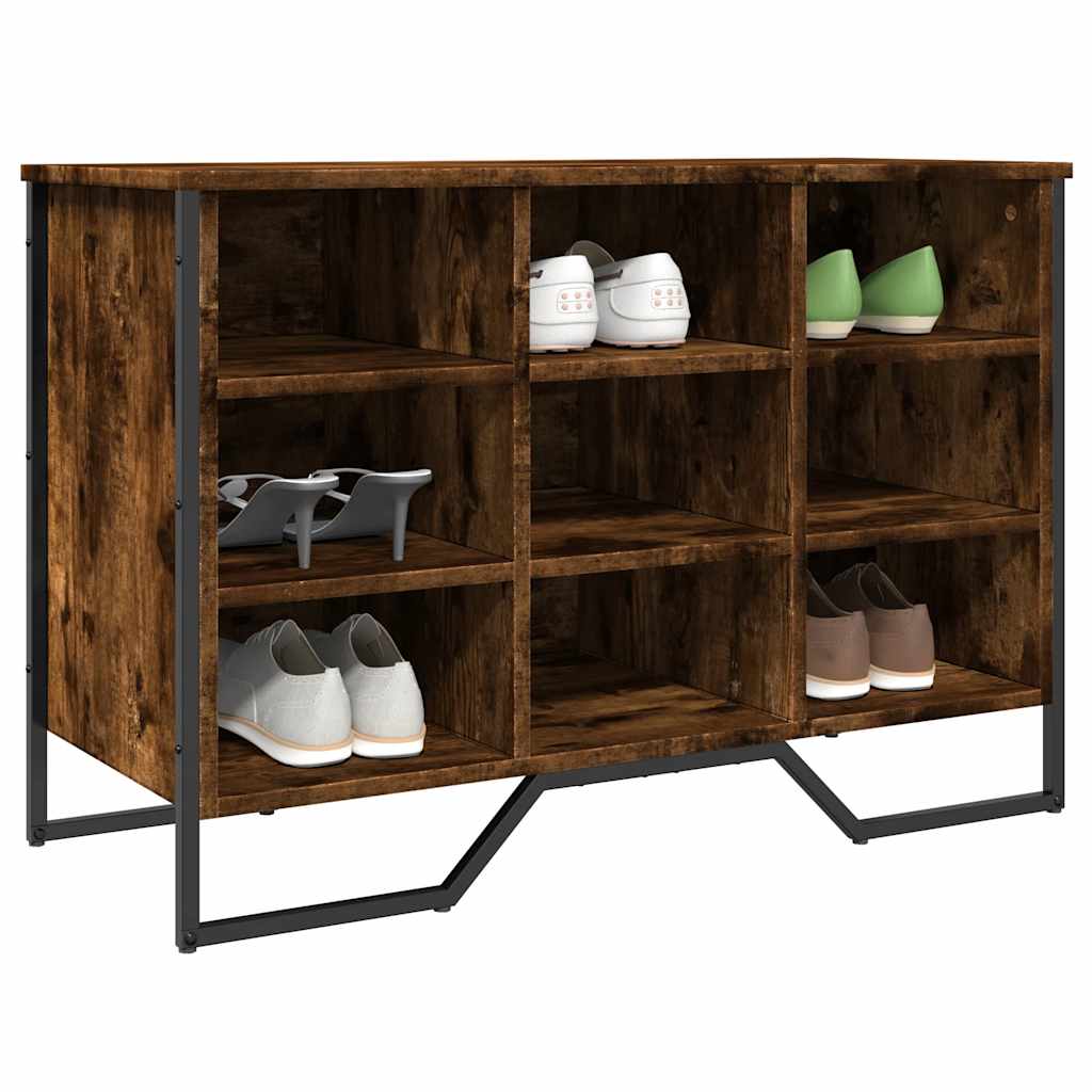 Shoe Bench Old, Hand-Finished Wood Wide & Deep 9 Compartments