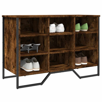 Shoe Bench Old, Hand-Finished Wood Wide & Deep 9 Compartments