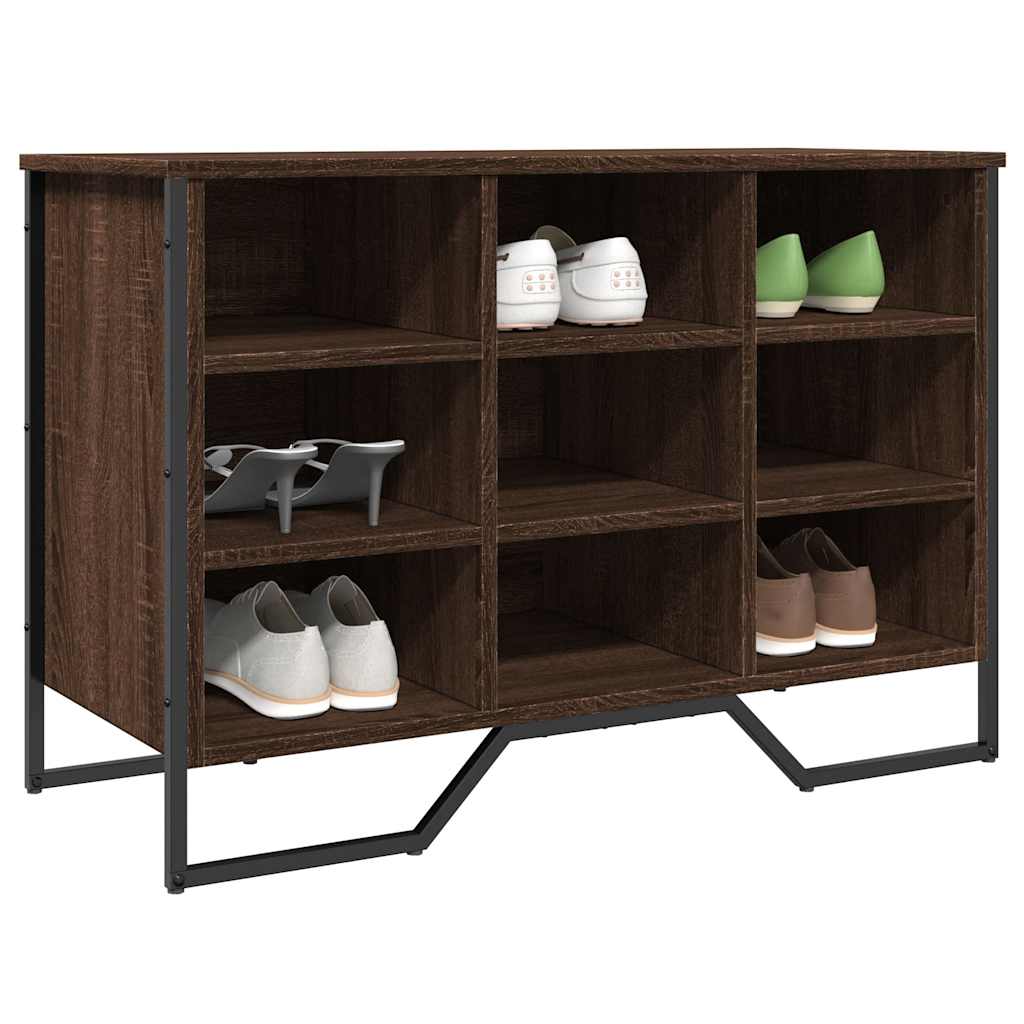 Shoe Bench Old, Hand-Finished Wood Wide & Deep 9 Compartments