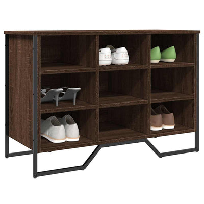 Shoe Bench Old, Hand-Finished Wood Wide & Deep 9 Compartments