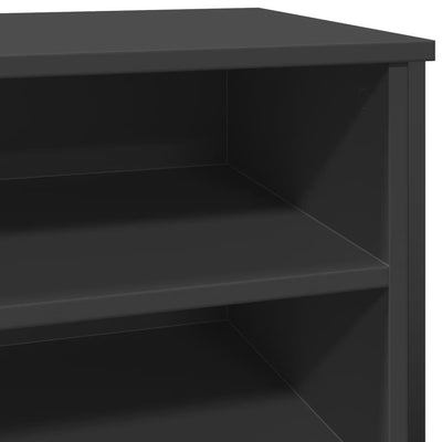 Shoe Bench Old, Hand-Finished Wood Wide & Deep 4 Compartments