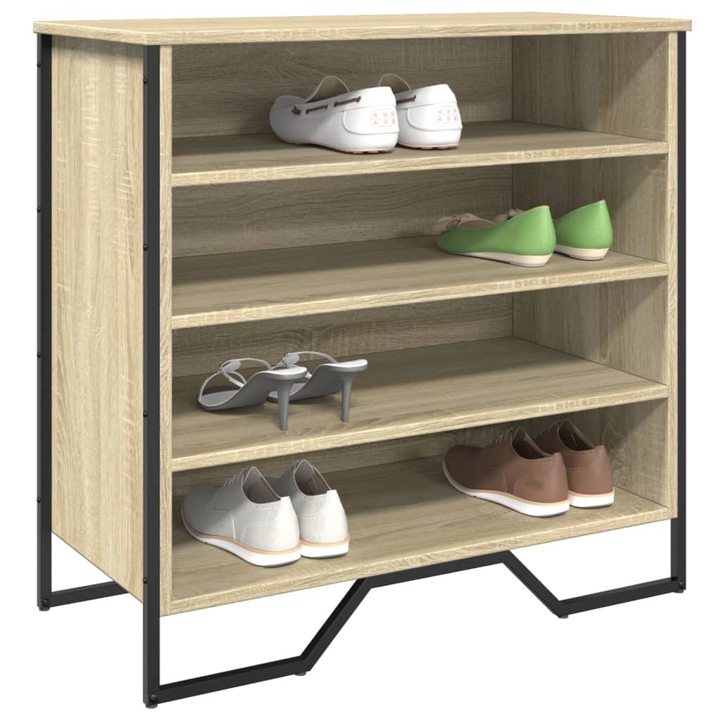Shoe Bench Old, Hand-Finished Wood Wide & Deep 4 Compartments