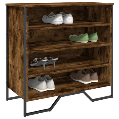 Shoe Bench Old, Hand-Finished Wood Wide & Deep 4 Compartments