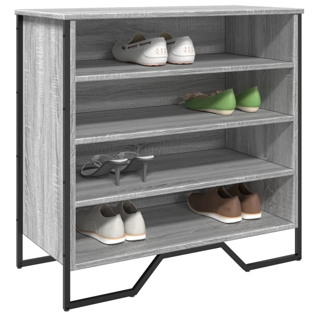 Shoe Bench Old, Hand-Finished Wood Wide & Deep 4 Compartments