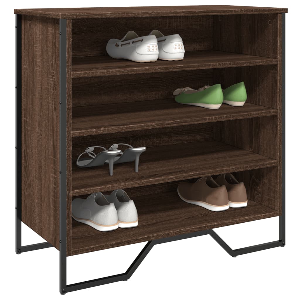 Shoe Bench Old, Hand-Finished Wood Wide & Deep 4 Compartments