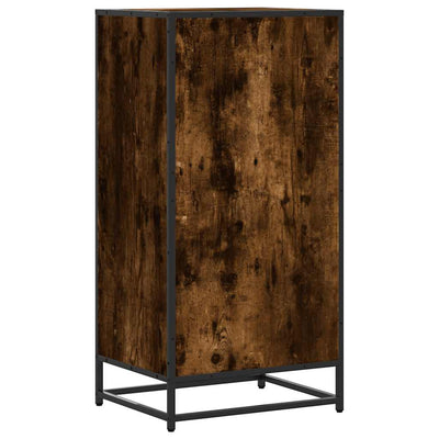 Flow Shoe Rack Grained Old Oak & Metal 5 Compartments