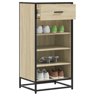 Shoe Bench Old, Hand-Finished Wood Tall 5 Compartments