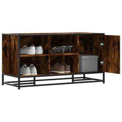 Shoe Bench Old, Hand-Finished Wood Wide & Deep 5 Compartments