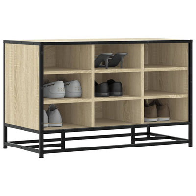 Shoe Bench Old, Hand-Finished Wood Wide & Deep 9 Compartments