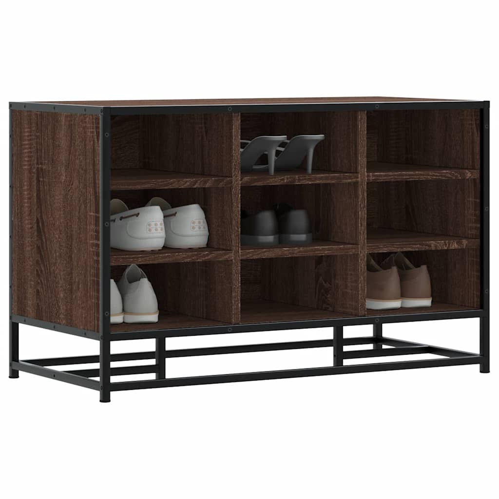 Shoe Bench Old, Hand-Finished Wood Wide & Deep 9 Compartments