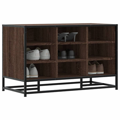 Shoe Bench Old, Hand-Finished Wood Wide & Deep 9 Compartments