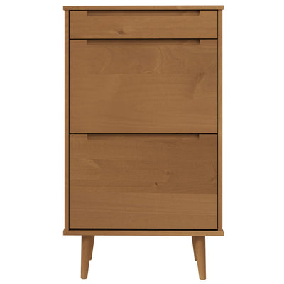 3 Drawers Natural Pine Wood Shoe Cabinet Medium