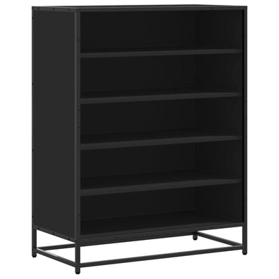 5-Tier Shoe Rack Smoked Wood Medium