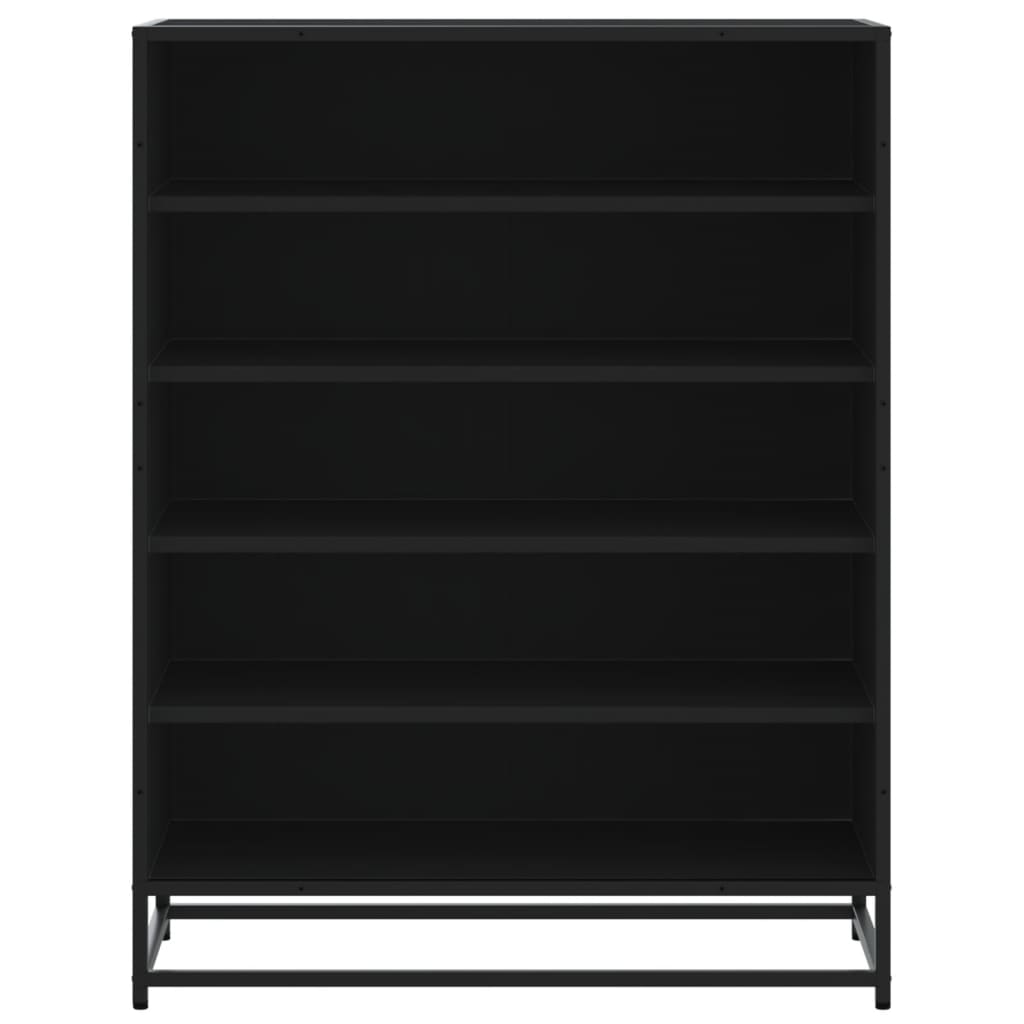 5-Tier Shoe Rack Smoked Wood Medium