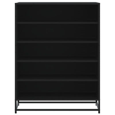5-Tier Shoe Rack Smoked Wood Medium