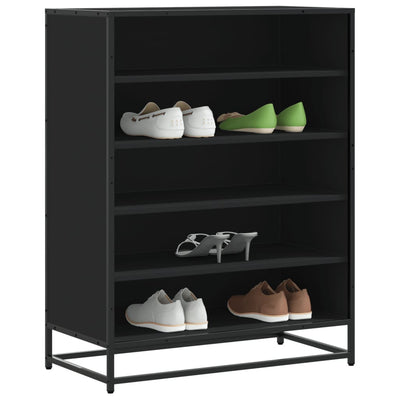 5-Tier Shoe Rack Smoked Wood Medium
