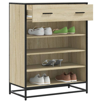 6 Cabinets Natural Oak Shoe Cabinet Medium