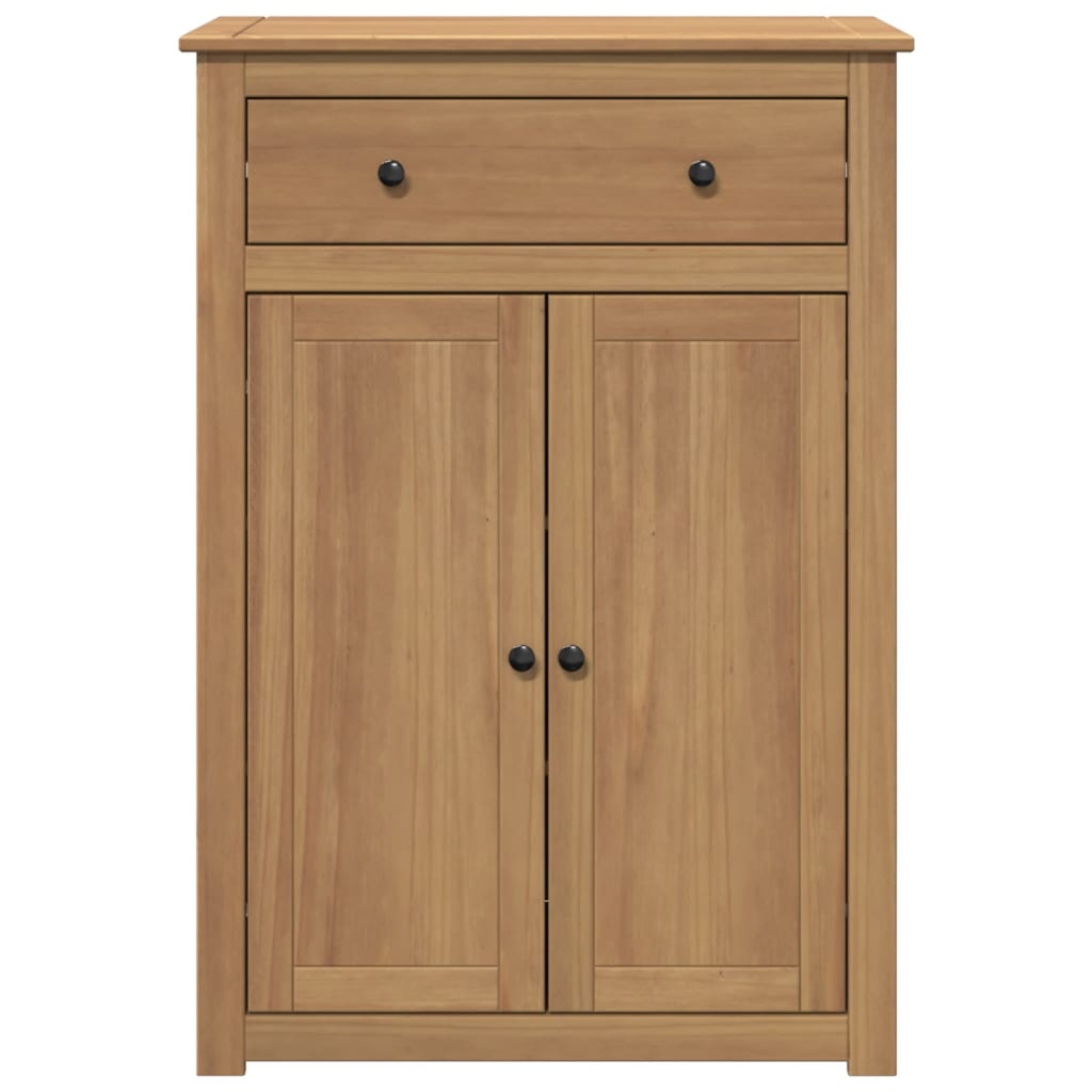 2 Drawers & 2 Compartments Natural Pine Wood Shoe Cabinet Medium