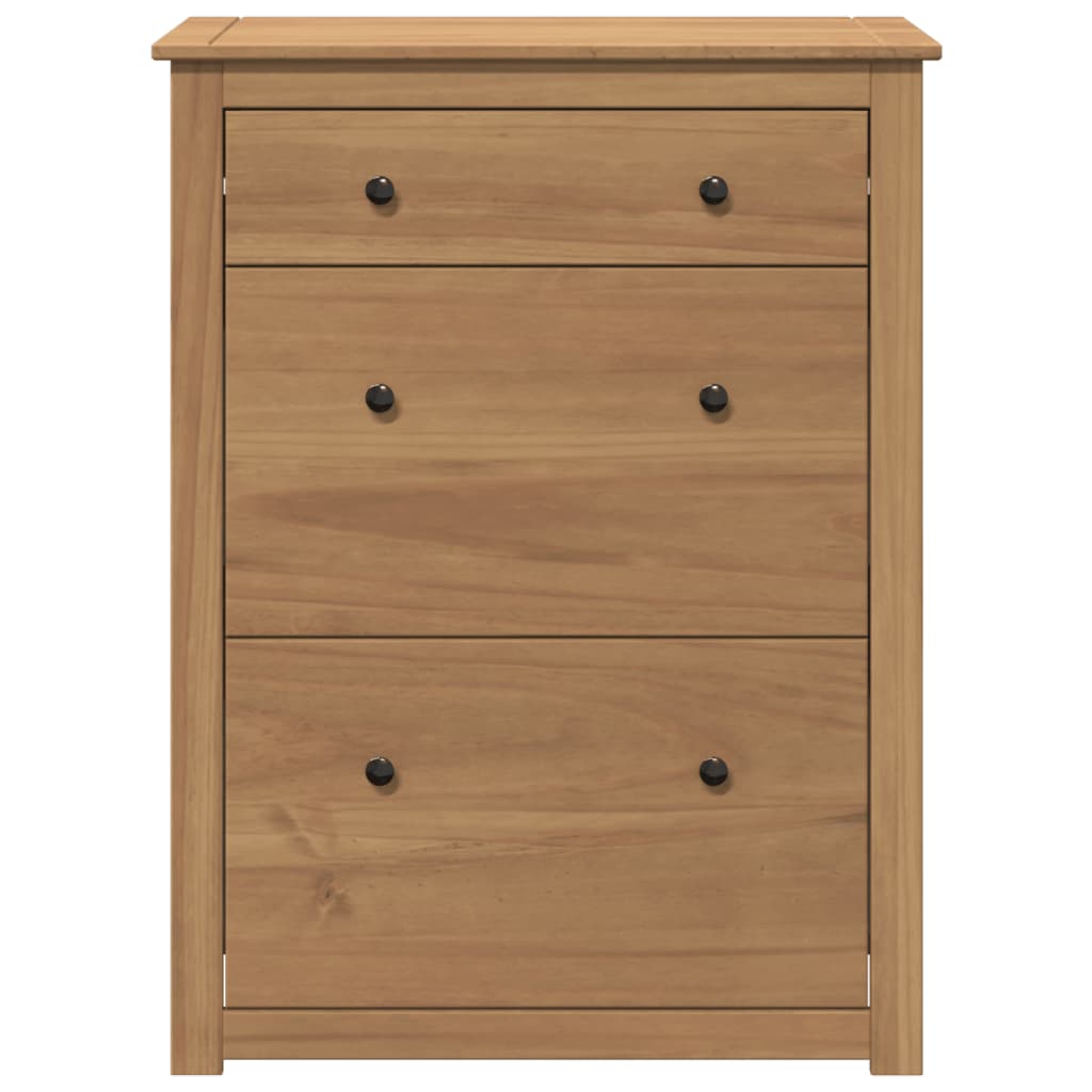 3 Drawers Natural Pine Wood Shoe Cabinet Medium