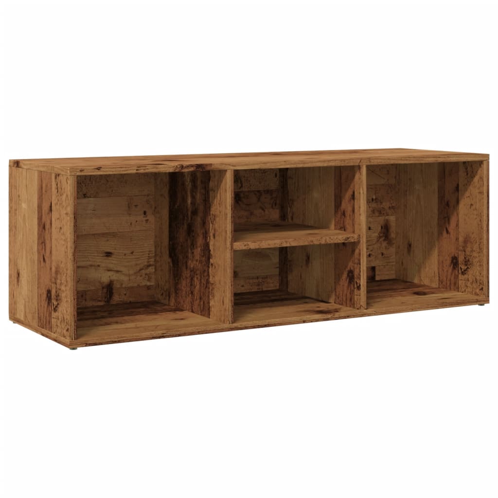 Flow Shoe Bench Old Wood 4 Compartments Wide & Low