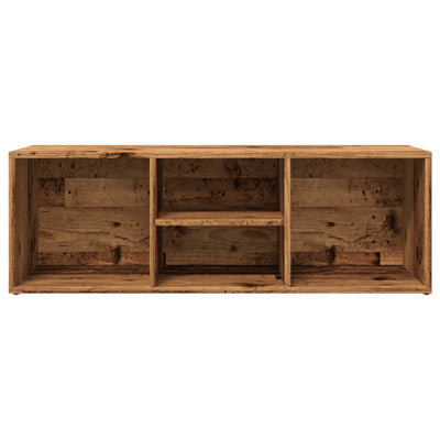 Flow Shoe Bench Old Wood 4 Compartments Wide & Low