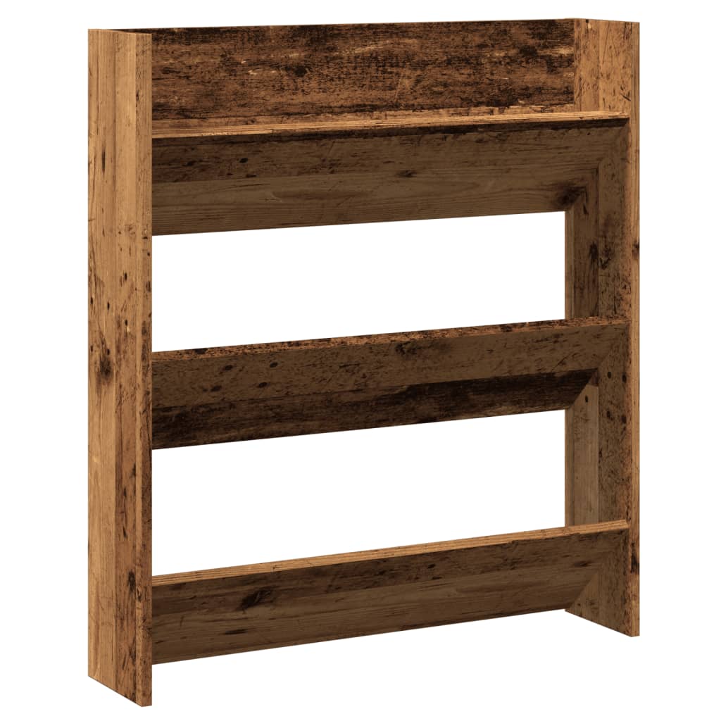 Tone Wall-Mounted Flow Shoe Cabinet Old Pine Medium 3 Vertical Drawers