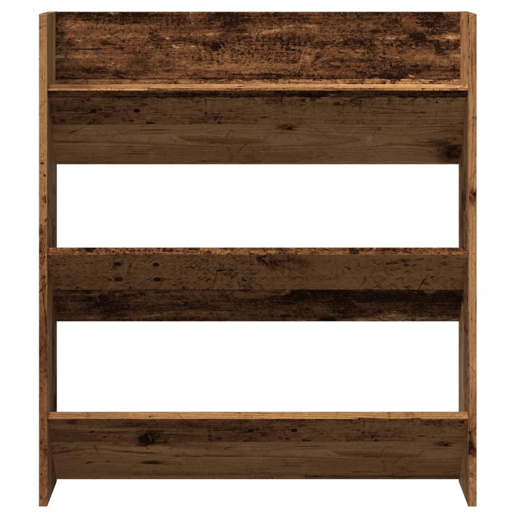 Tone Wall-Mounted Flow Shoe Cabinet Old Pine Medium 3 Vertical Drawers