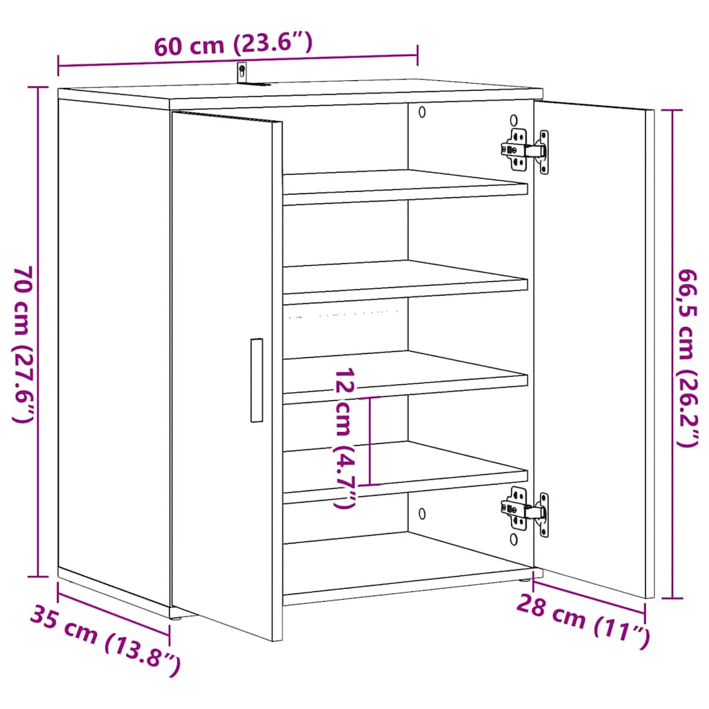 Shoe Cabinet Old, Aritsan Wood Medium 2 Sections