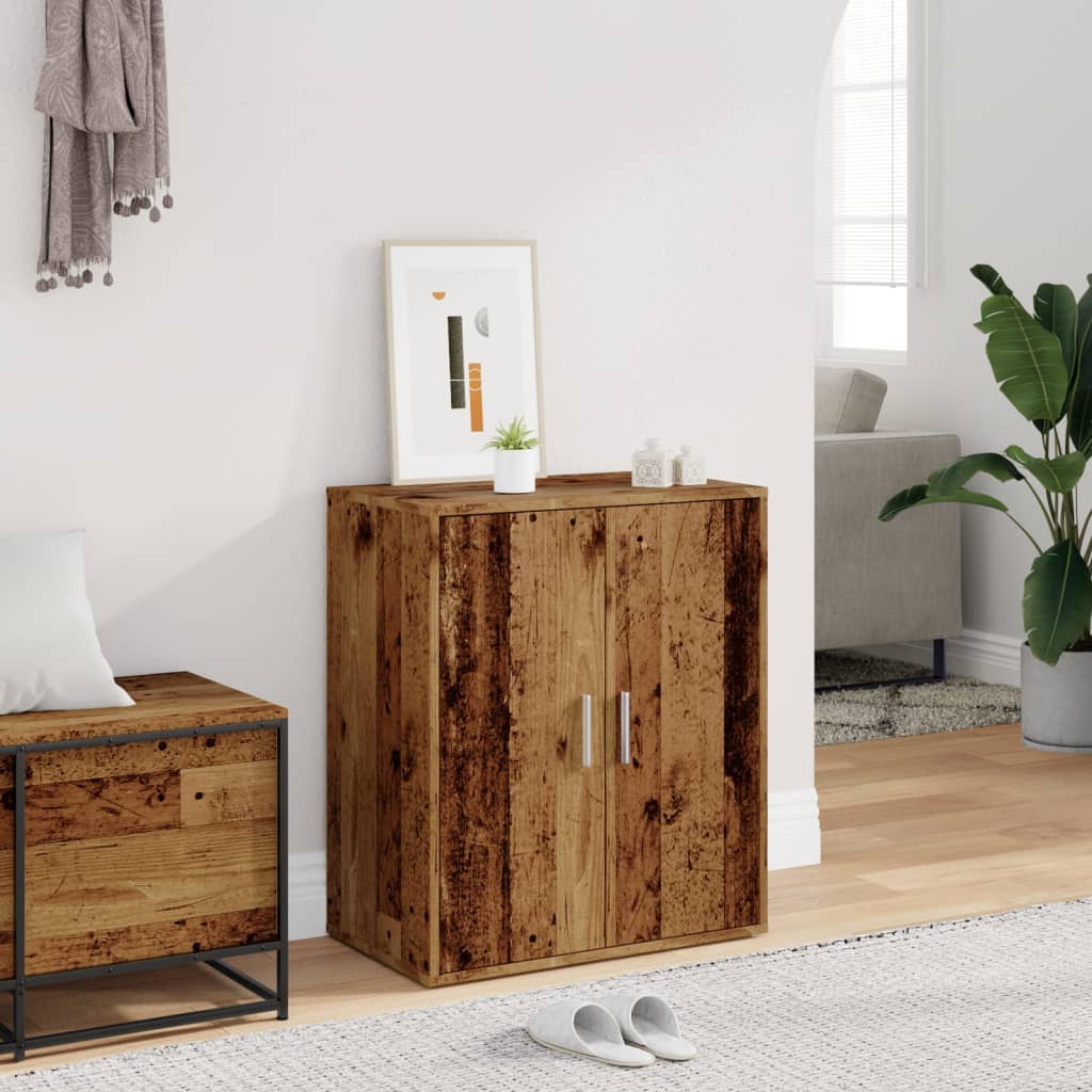 Shoe Cabinet Old, Aritsan Wood Medium 2 Sections