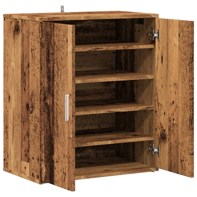 Shoe Cabinet Old, Aritsan Wood Medium 2 Sections