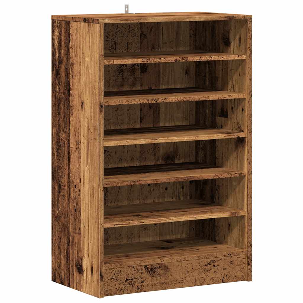 Shoe Cabinet Old, Aritsan Wood Tall 1 Open Section