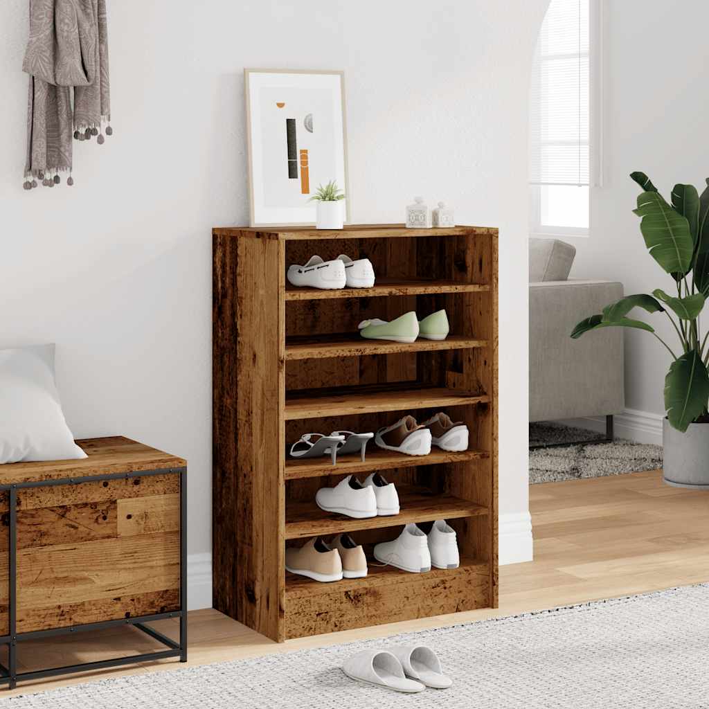 Shoe Cabinet Old, Aritsan Wood Tall 1 Open Section