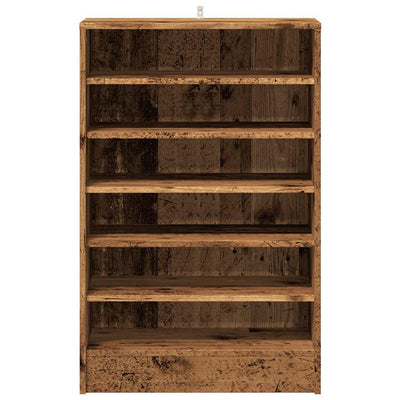 Shoe Cabinet Old, Aritsan Wood Tall 1 Open Section