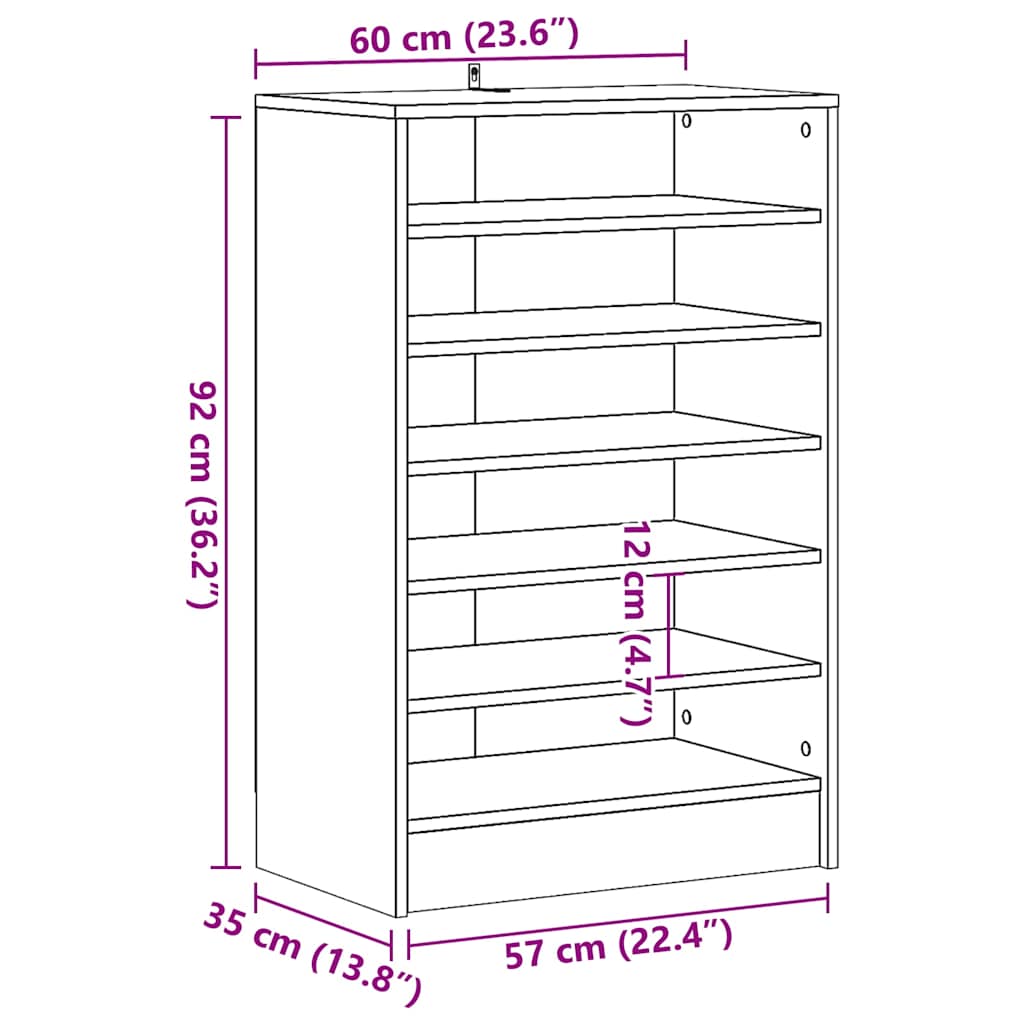 Shoe Cabinet Old, Aritsan Wood Tall 1 Open Section