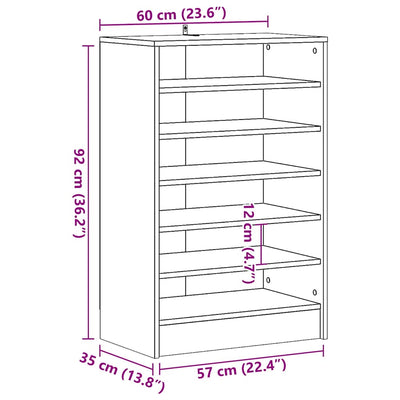 Shoe Cabinet Old, Aritsan Wood Tall 1 Open Section