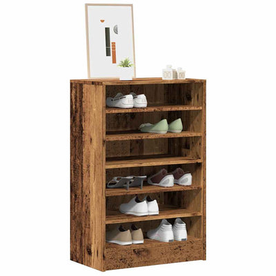 Shoe Cabinet Old, Aritsan Wood Tall 1 Open Section