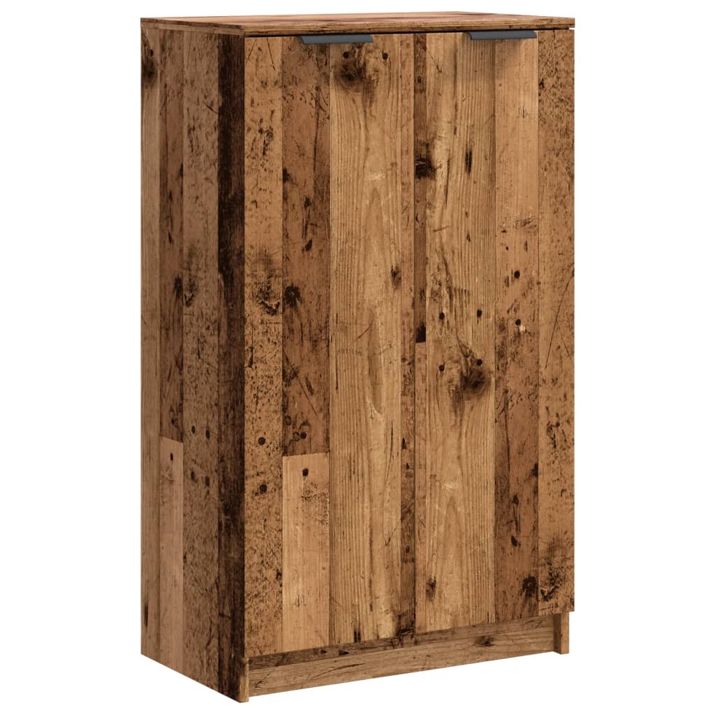 Shoe Cabinet Old, Aritsan Wood Medium 2 Sections