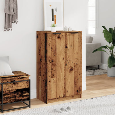Shoe Cabinet Old, Aritsan Wood Medium 2 Sections