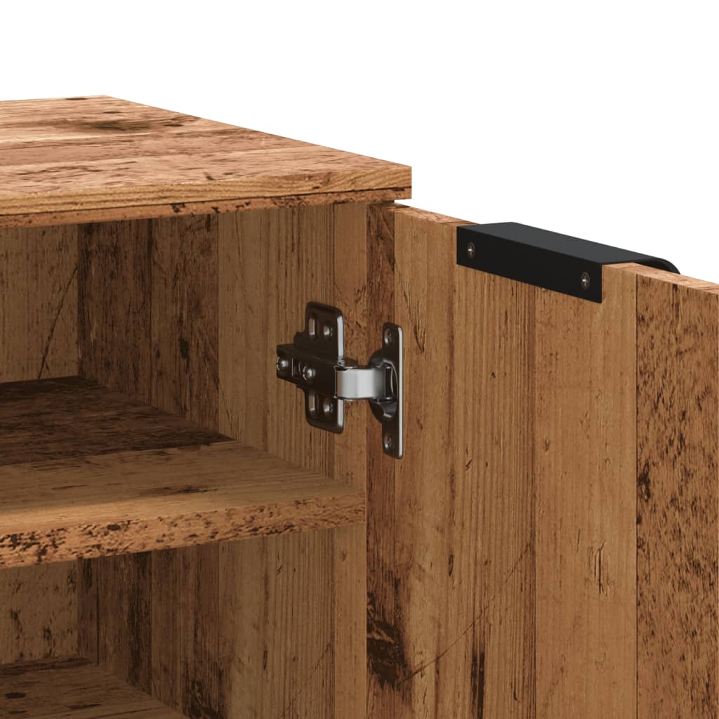 Shoe Cabinet Old, Aritsan Wood Medium 2 Sections