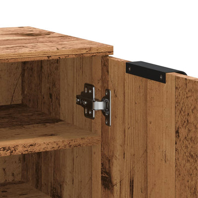 Shoe Cabinet Old, Aritsan Wood Medium 2 Sections