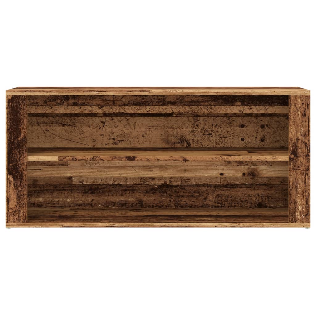 Shoe Rack White Glazed Oak Wide & Long